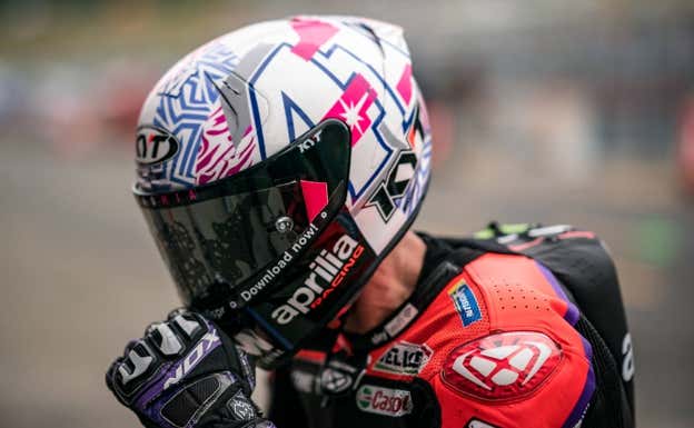 Aleix Espargaró tras una sesión de entrenamiento en el GP de Japón. Getty