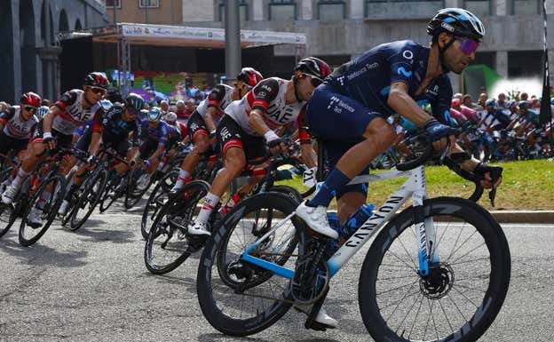Alejandre Valverde durante su penúltima carrera.