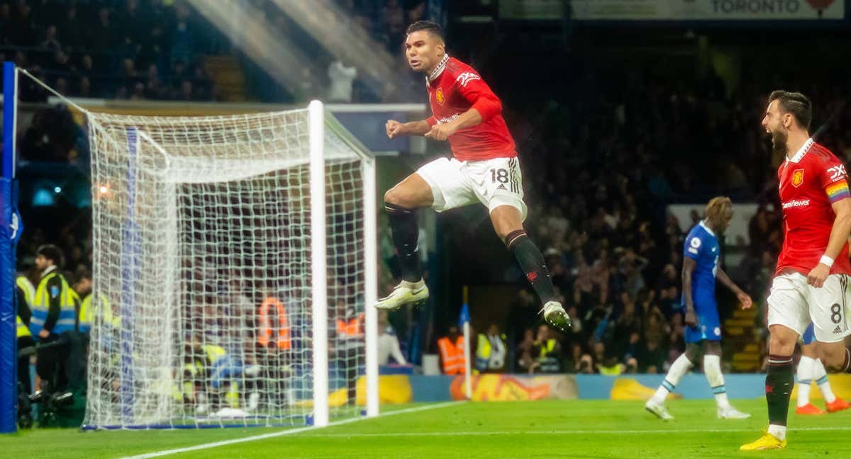Casemiro celebra el gol del empate./Getty Images