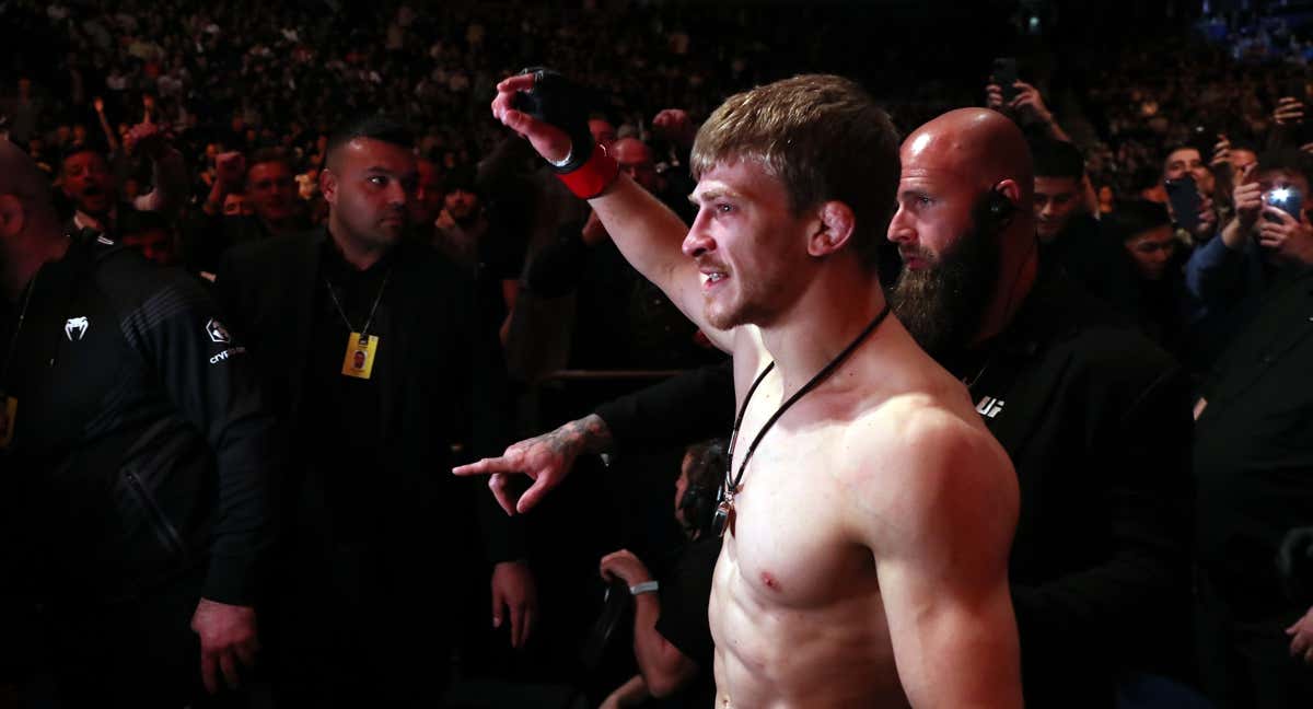 Arnold Allen, tras su última victoria en el UFC Londres./Getty Images
