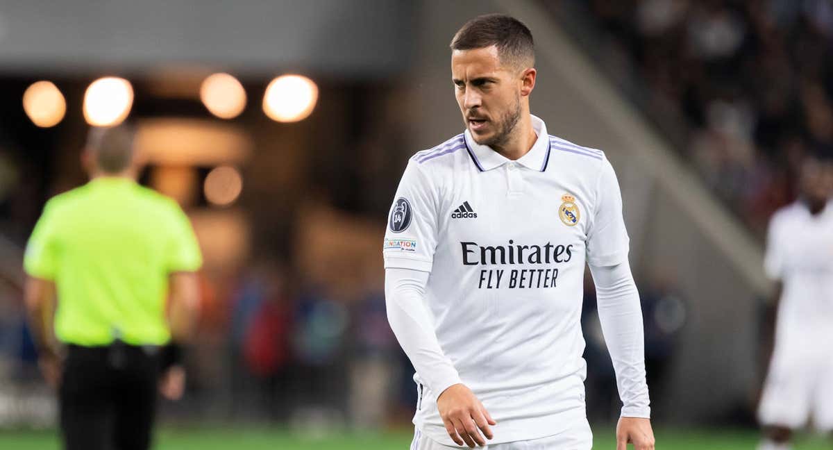 Hazard, en un partido con el Madrid./GETTY