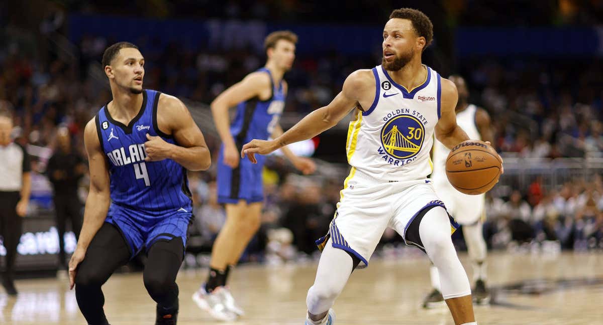 Stephen Curry, la pasada madrugada, en Orlando. /GETTY