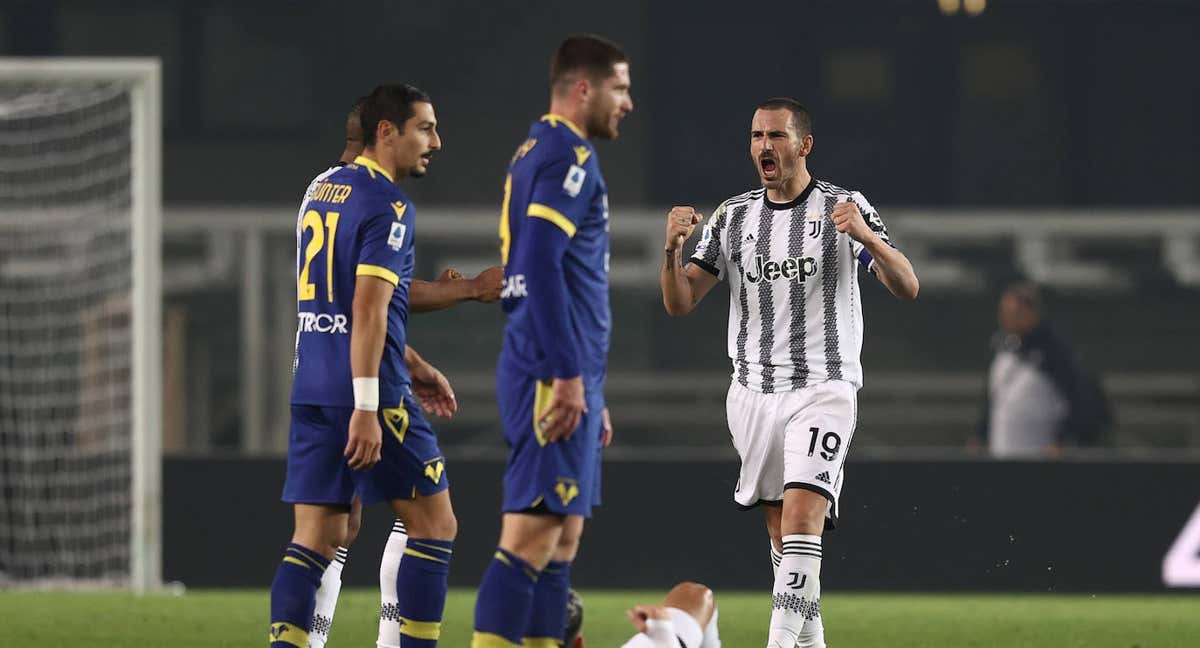 Bonucci festeja tras el pitido final en Verona | /GETTY IMAGES