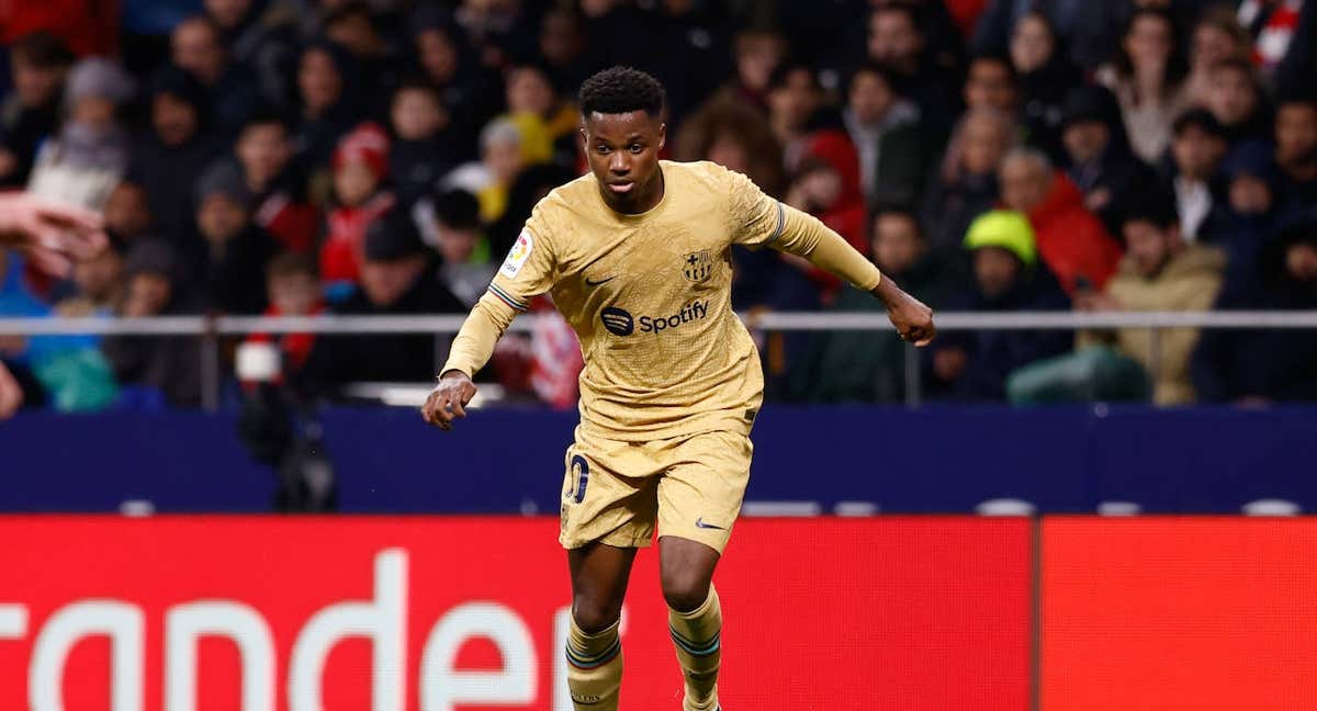 Ansu Fati, en el partido ante el Atlético./EUROPA PRESS