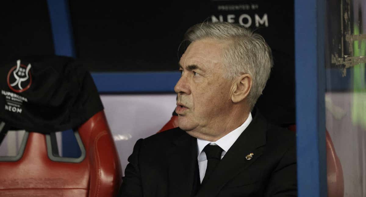 Carlo Ancelotti, durante la final de Supercopa./Reuters