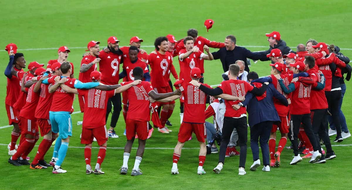 El Bayern celebrando el título./REUTERS