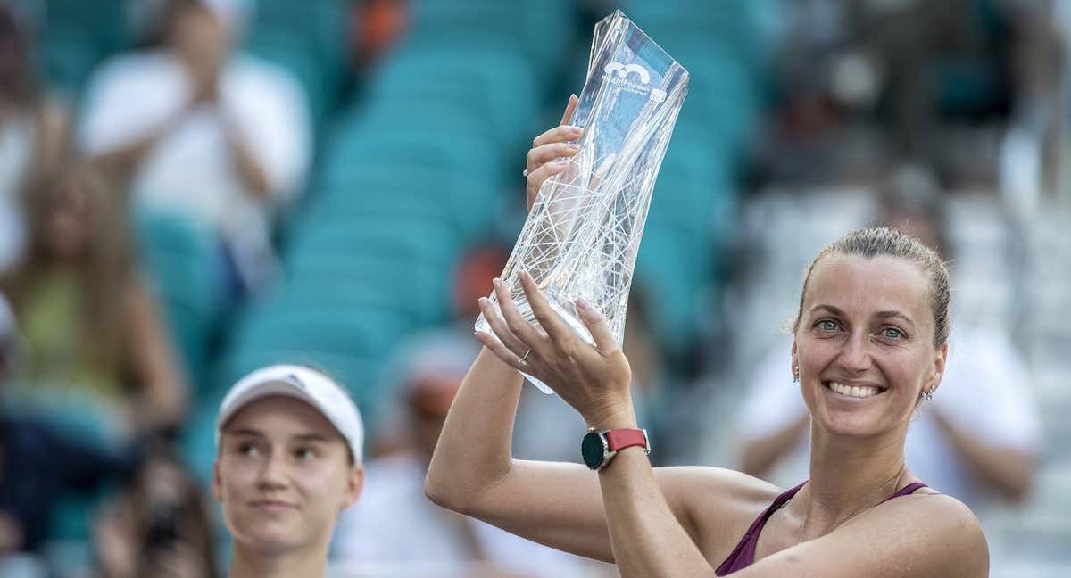Petra Kvitova, campeona en Miami./EFE/EPA/CRISTOBAL HERRERA