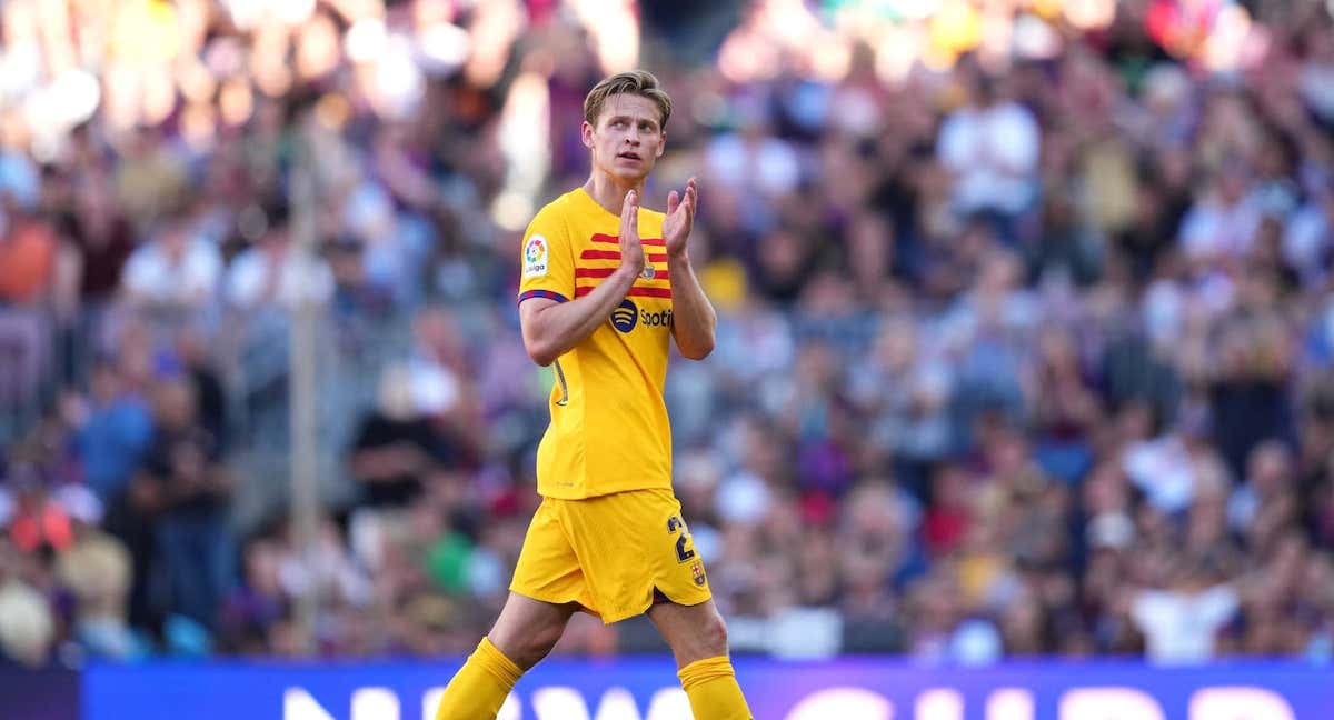 Frenkie de Jong, ante el Atlético./GETTY