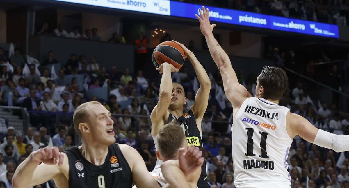 Un momento de la eliminatoria entre Real Madrid y Partizan. /GETTY IMAGES