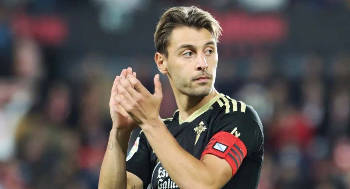 Kevin, con el brazalete de capitán durante el partido de la primera vuelta ante el Rayo. /RC CELTA