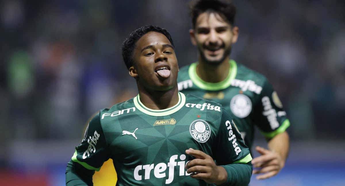 Endrick celebra un gol. /REUTERS