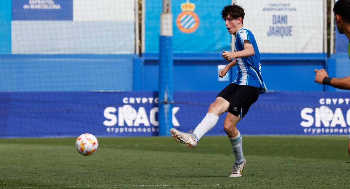 Bruno Martínez, en un partido con el Espanyol. /CEDIDA