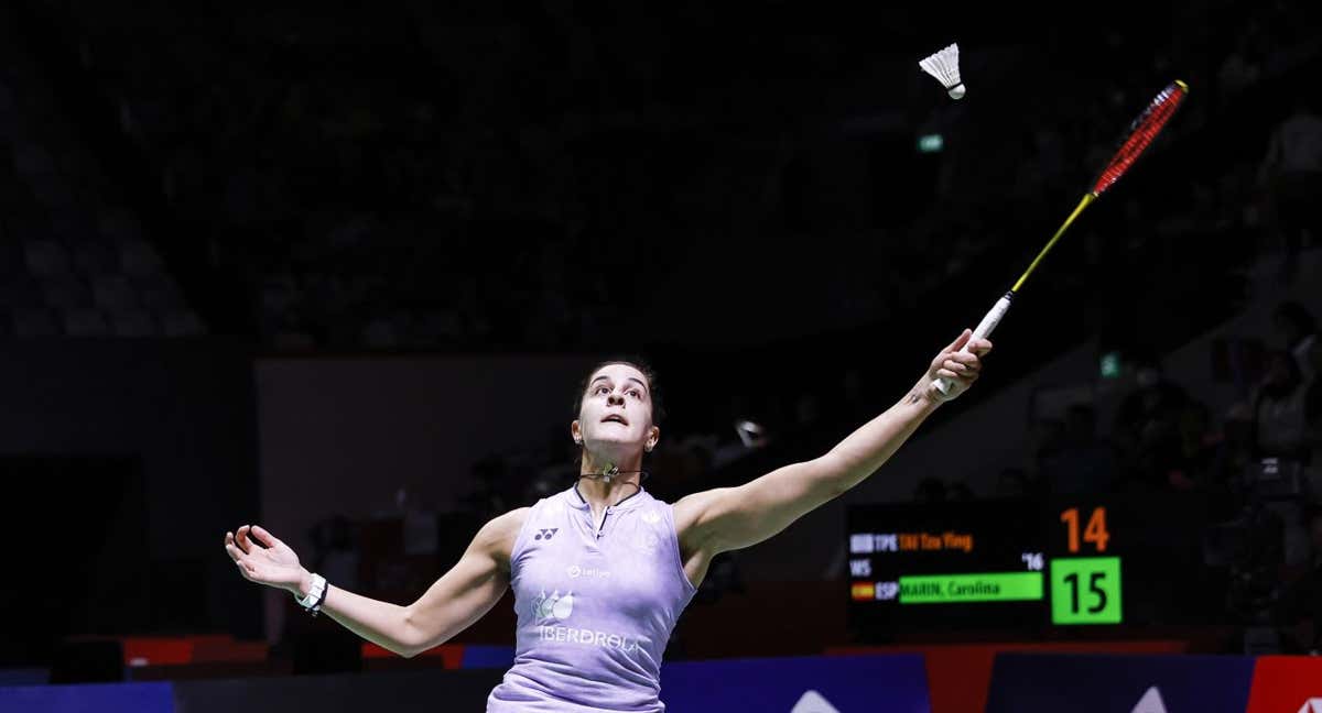 Carolina Marín, durante un partido. /EFE