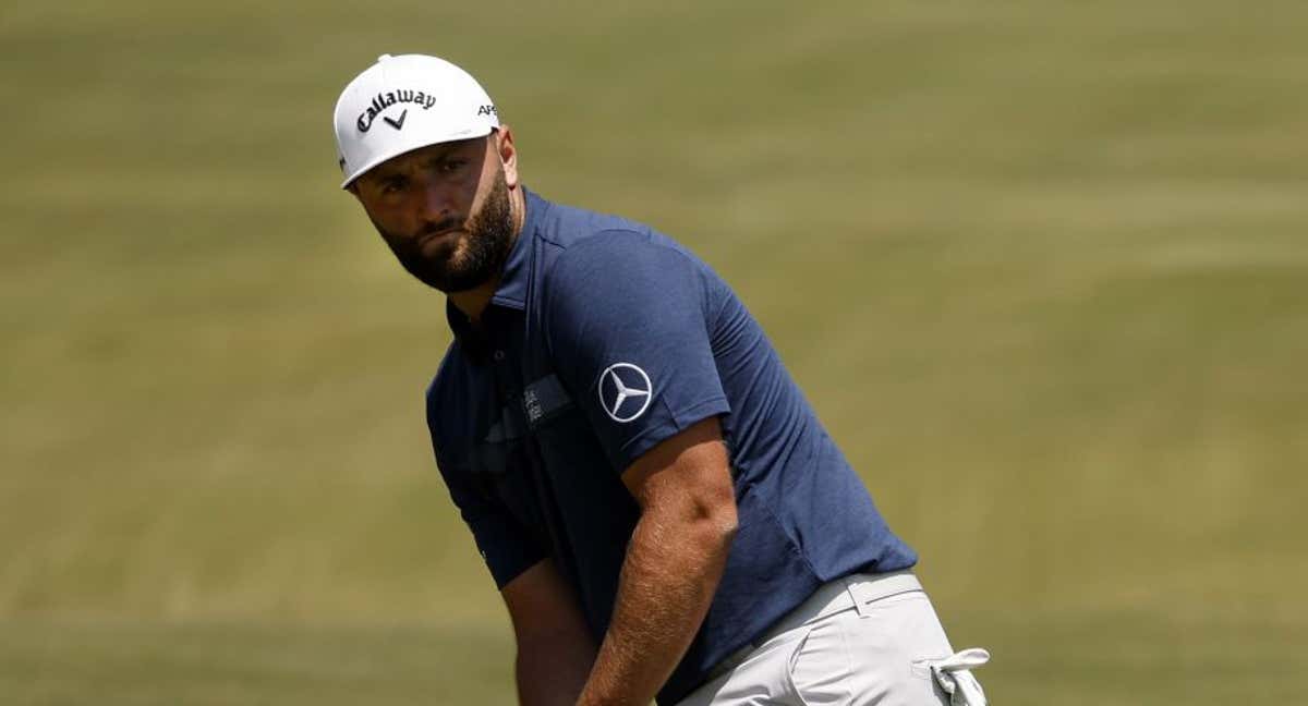 Jon Rahm, durante la jornada de hoy. /EFE