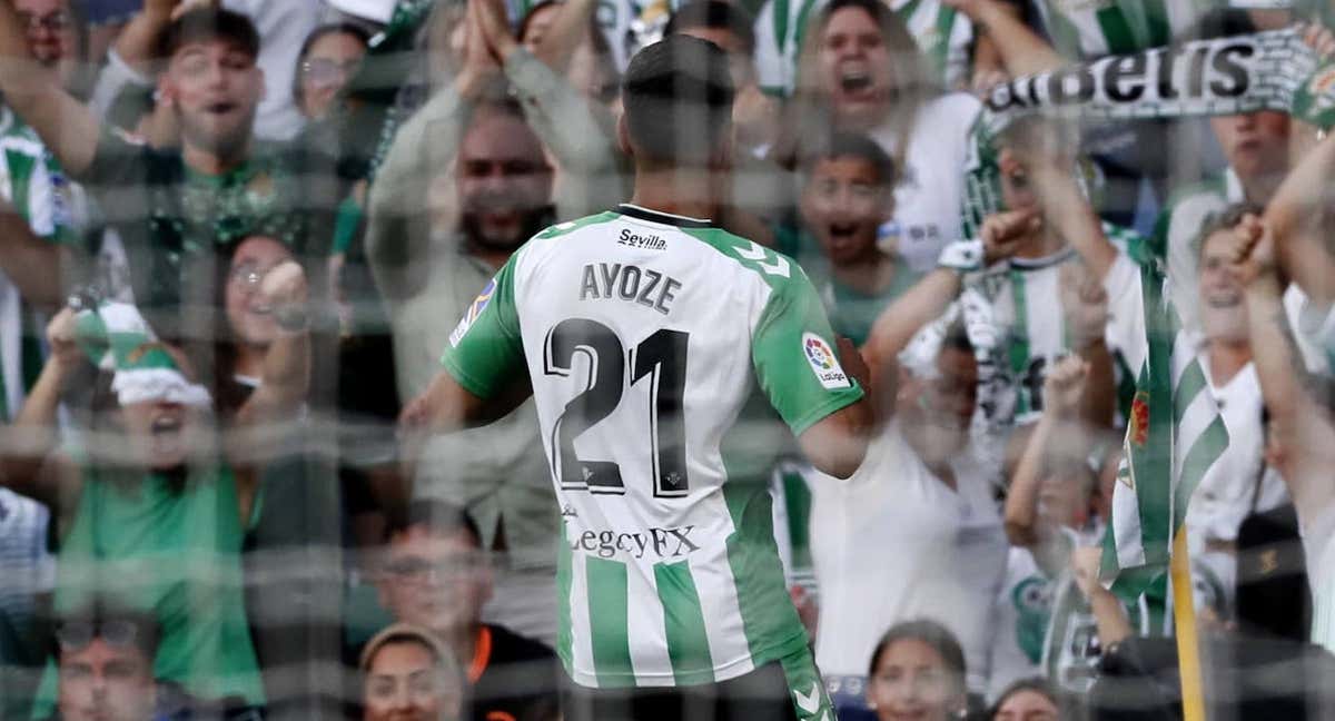 Ayoze celebra su gol ante el Valencia en la última jornada de LaLiga./EFE
