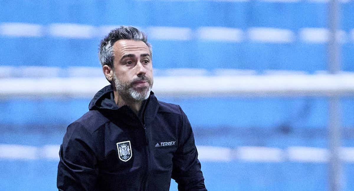 Jorge Vilda, durante el partido ante Panamá. @/SEFutbolFem