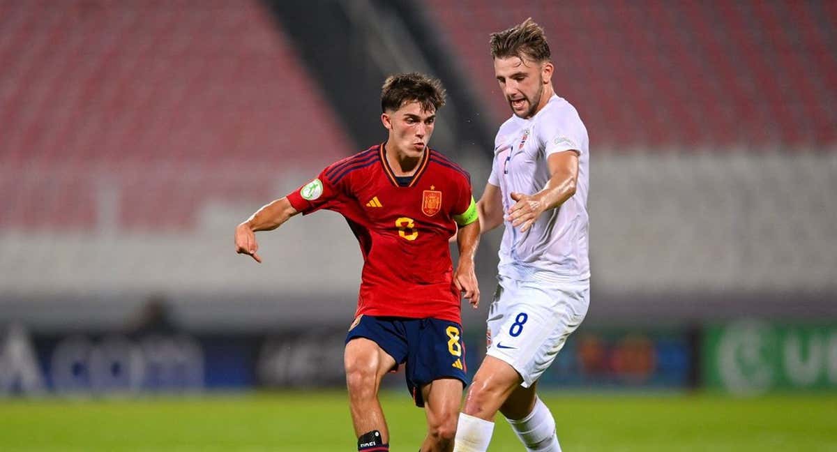 Manuel Ángel, durante el partido contra Noruega. /SEFUTBOL