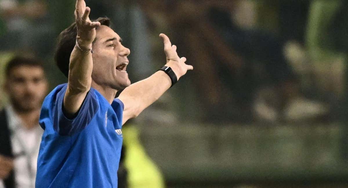 Marcelino cayó en Antenas, en la tercera ronda previa de la Champions League celebrada el miércoles 9 de agosto de 2023./AFP