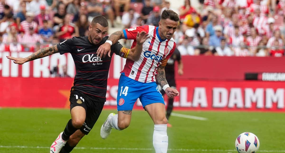 Girona y Mallorca durante su partido. /EFE
