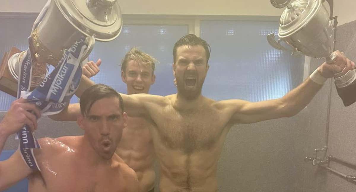 El Vikingur celebra un título./