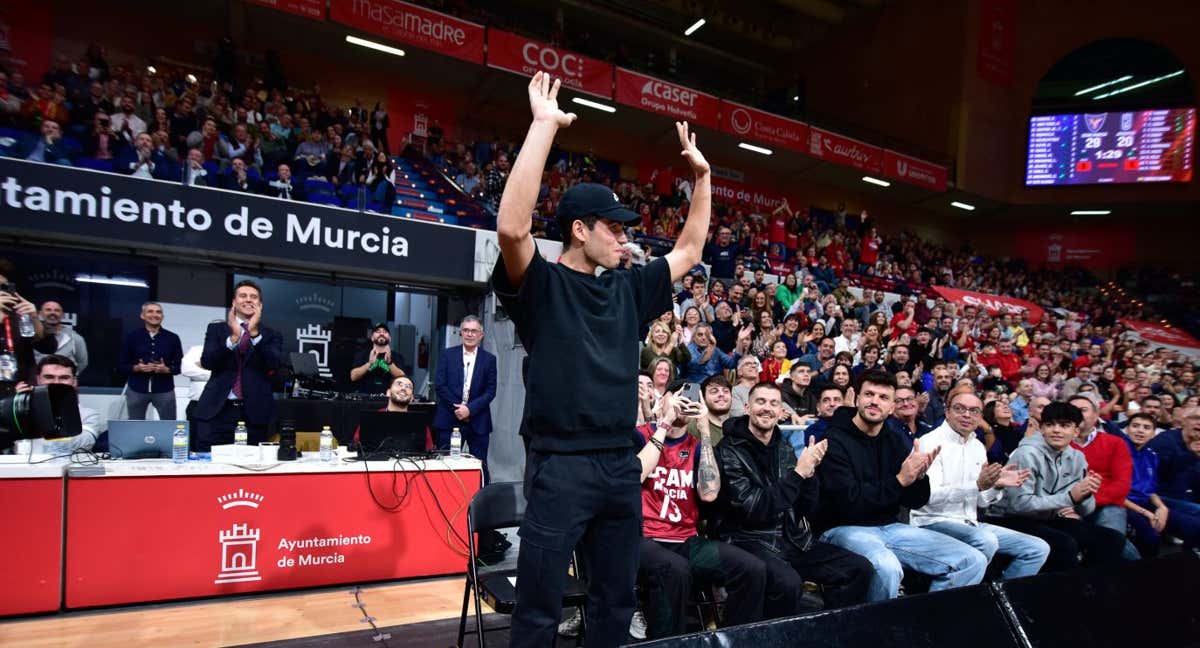 Carlos Alcaraz, en el Palacio de los Deportes de Murcia./LIGA ENDESA