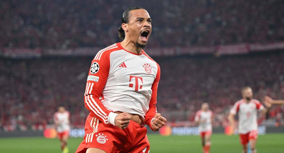 Leroy Sané celebra su gol ante el Real Madrid./AFP