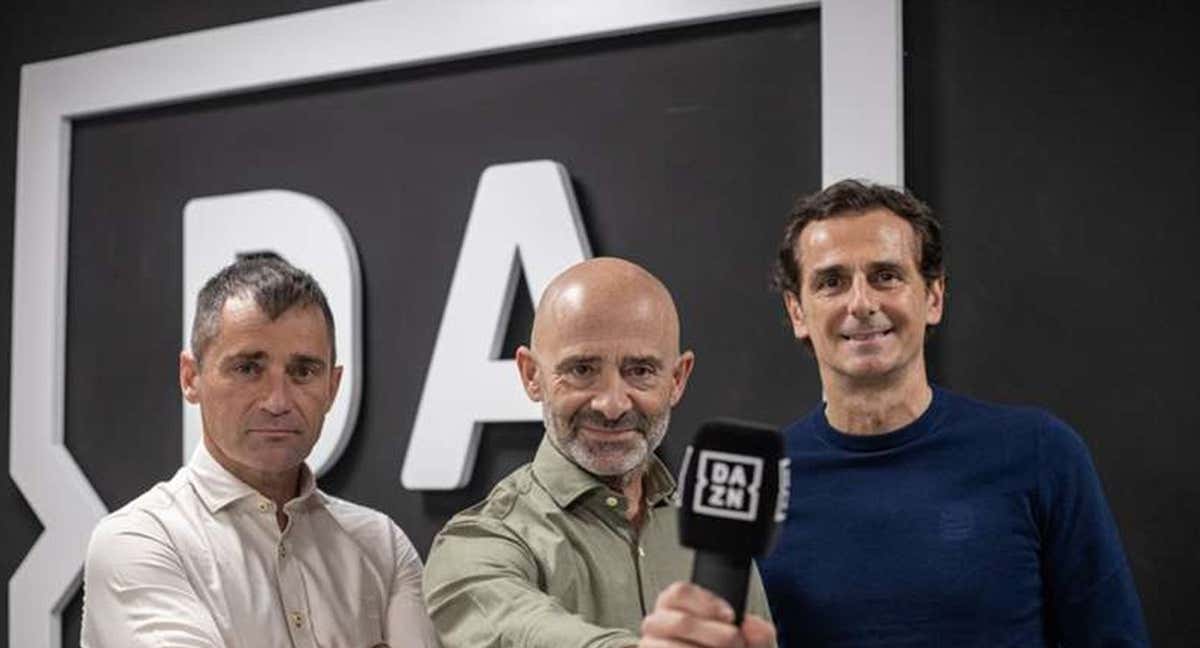Toni Cuquerella, Antonio Lobato y Perdo de la Rosa. /DAZN
