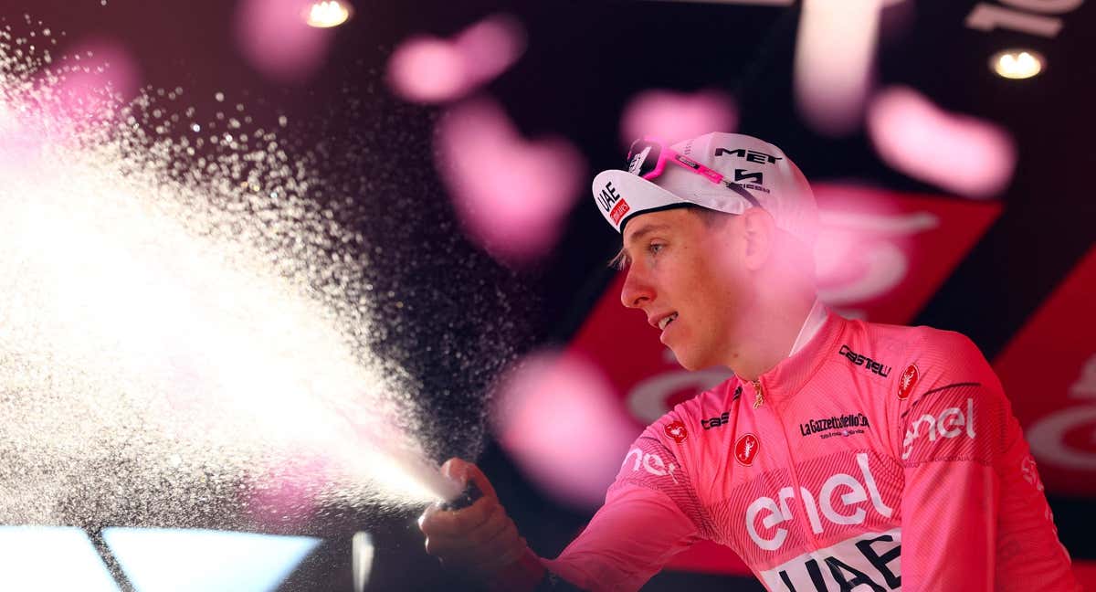 Celebración de la séptima etapa del Giro. /AFP