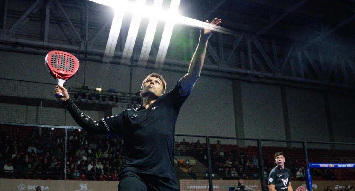 Fernando Belasteguín durante un partido en el Asunción Premier Pádel. /FIP