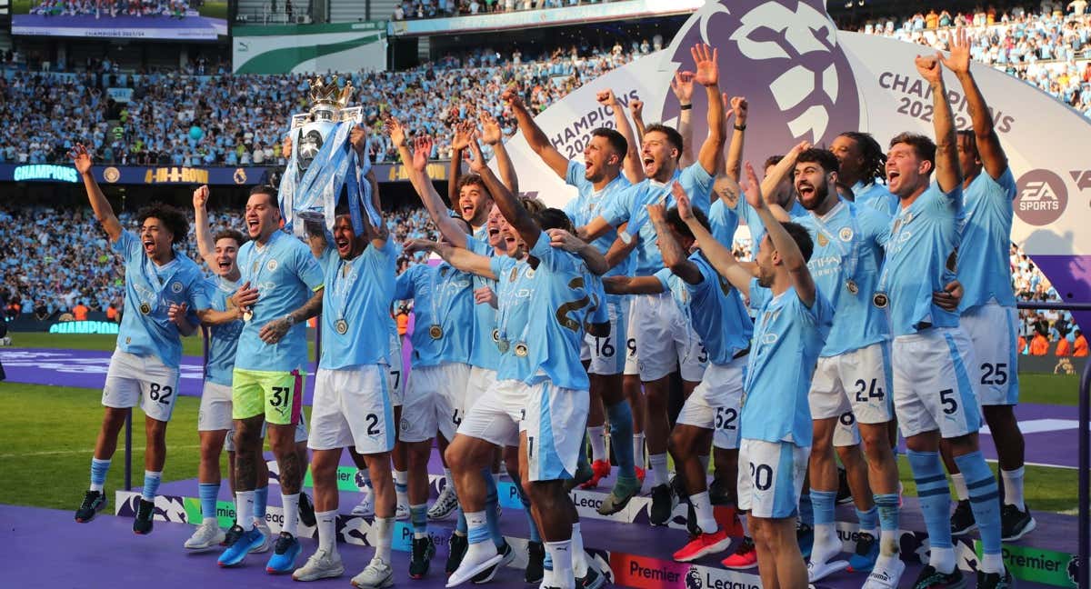 El Manchester City celebra su última liga. /EFE