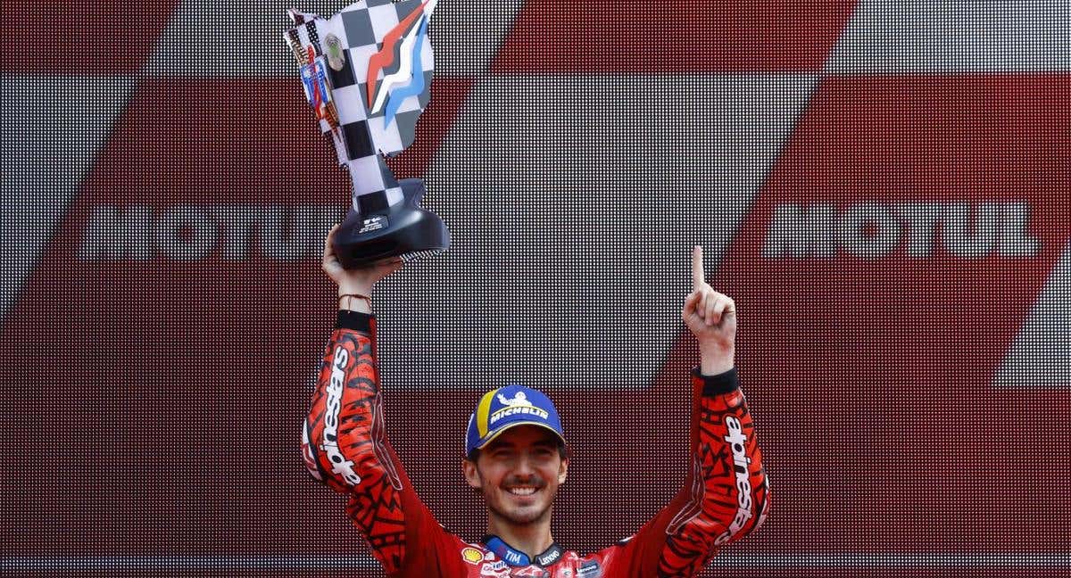 Bagnaia se llevó la victoria en Assen./REUTERS/Piroschka Van De Wouw