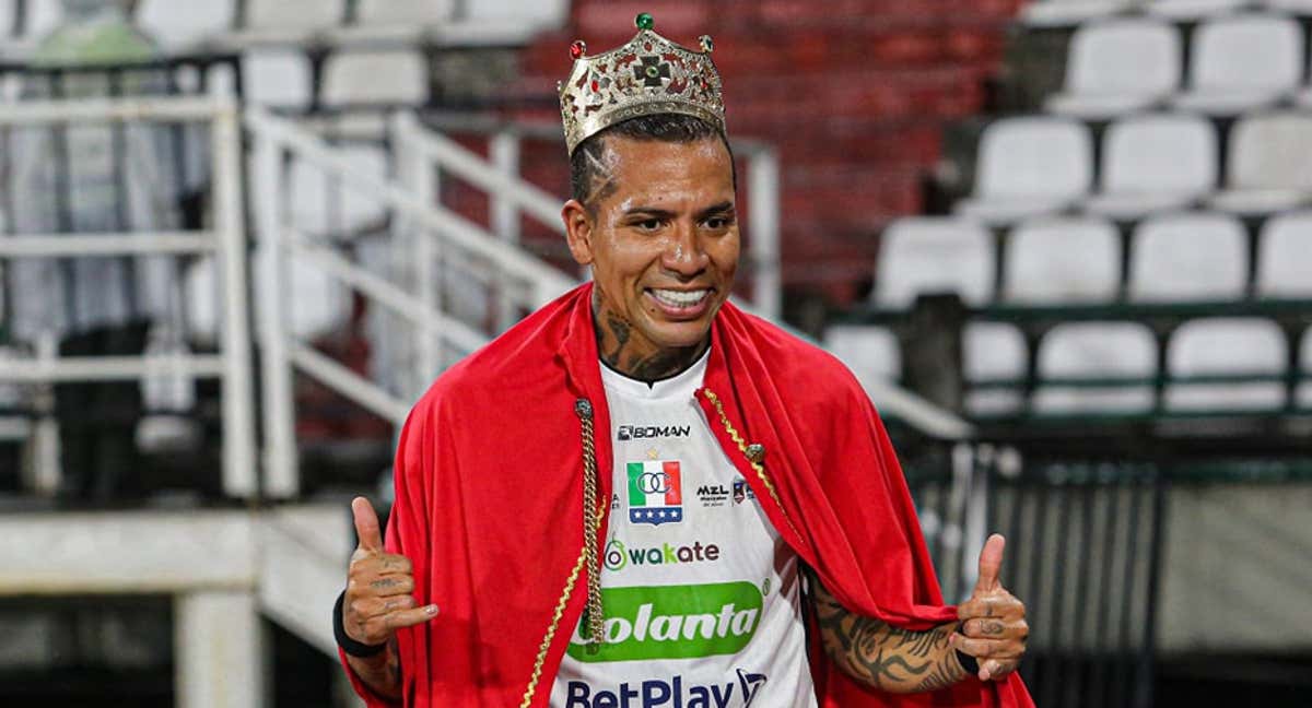 Dayro Moreno celebra su hazaña./INSTAGRAM