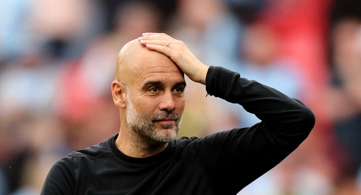 Guardiola, en un partido con el City./REUTERS