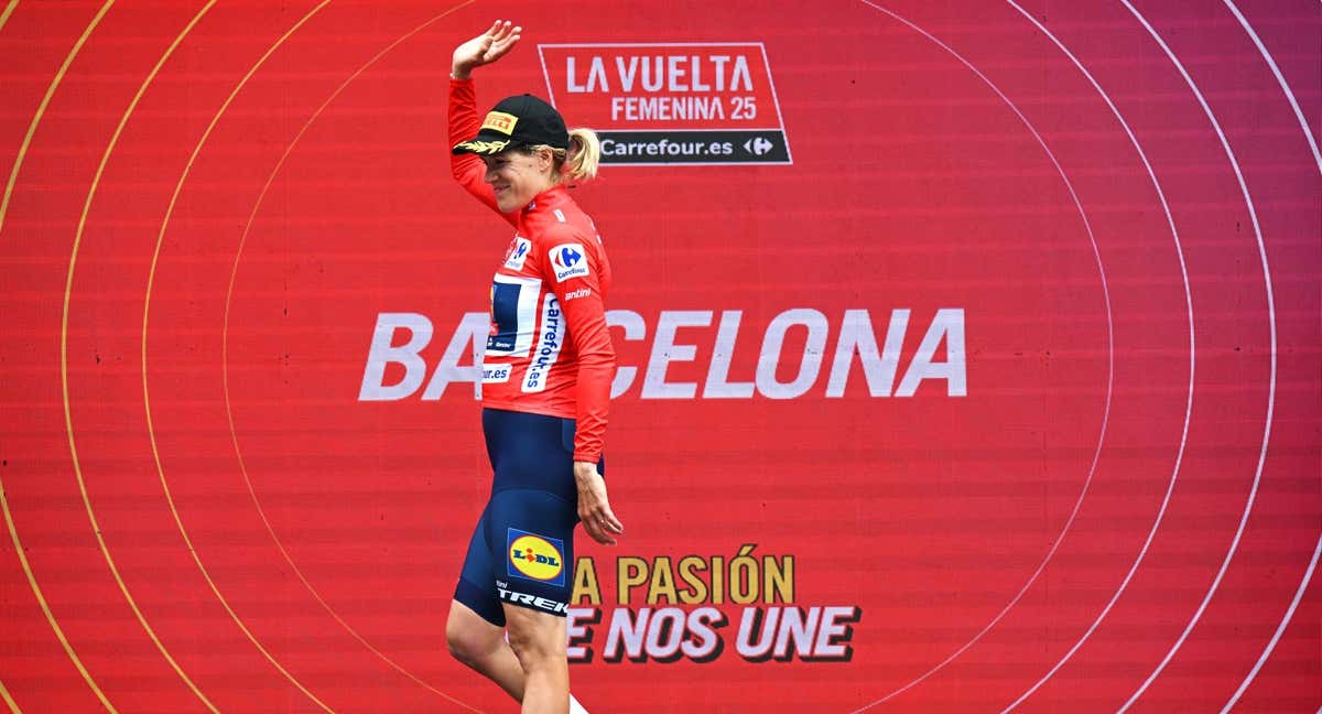 Ellen van Dijk, primera líder de la Vuelta Femenina. /GETTY