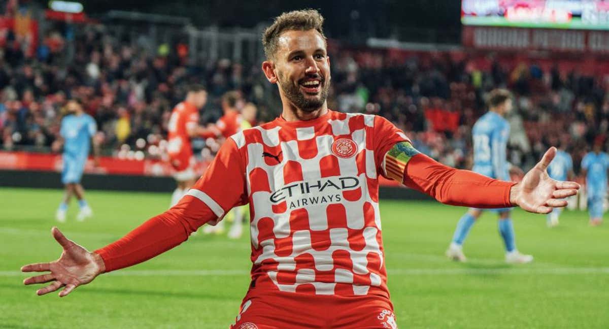 Stuani fue protagonista en el triunfo del conjunto catalán. /GIRONA FC