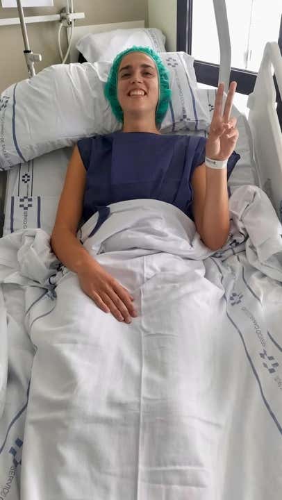 Ana Escamilla, el día de la operación.