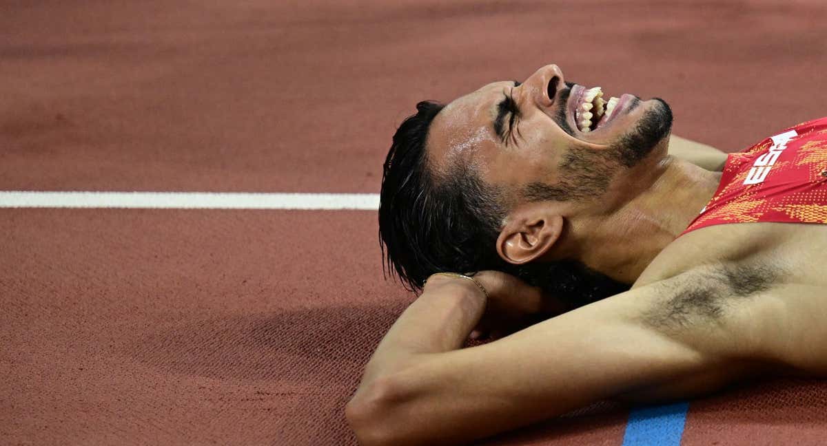 Mo Katir durante su participación en el Mundial de atletismo de 2023./AFP