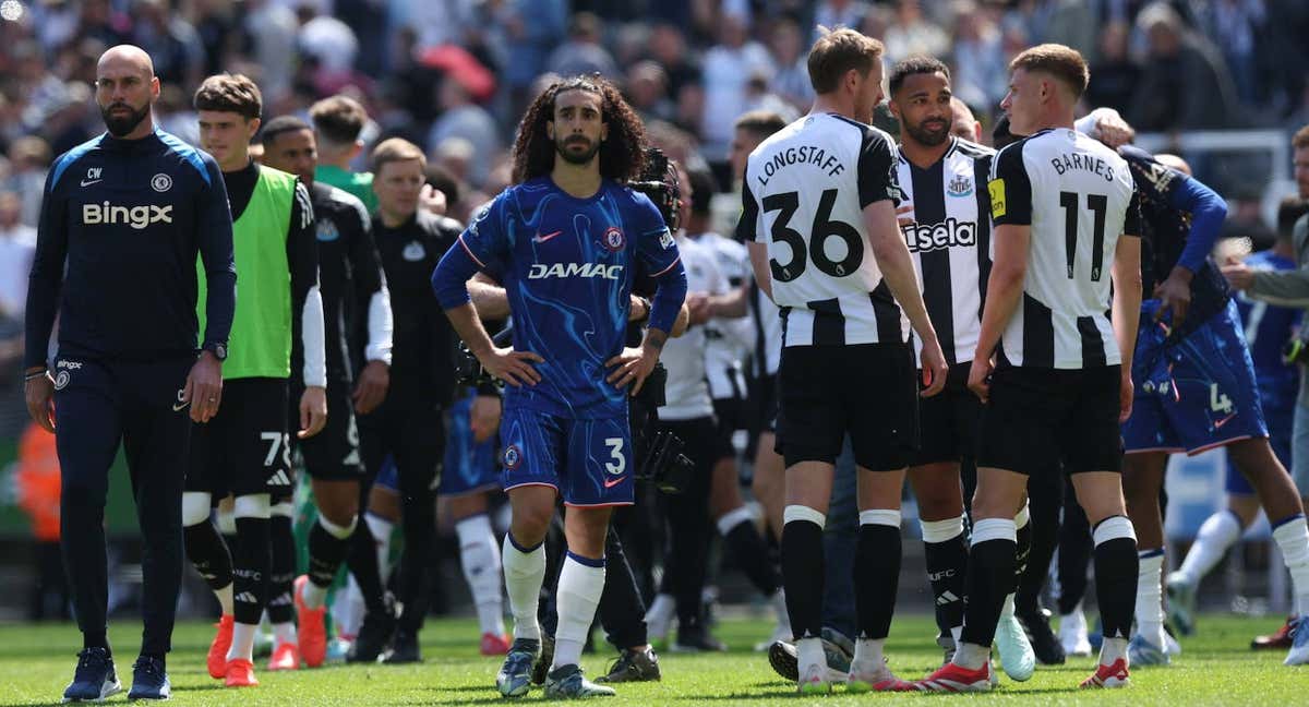 Los futbolistas del Newcastle celebran el triunfo./REUTERS