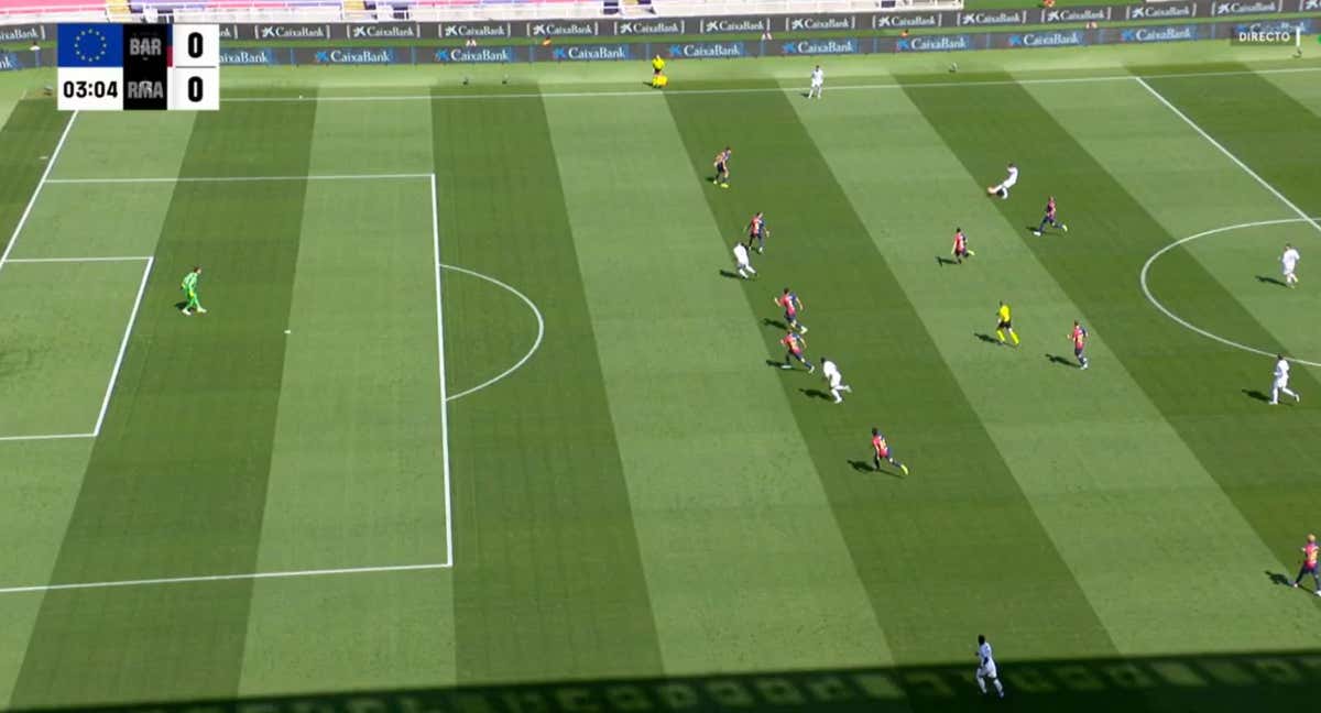 La posición de Mbappé./
