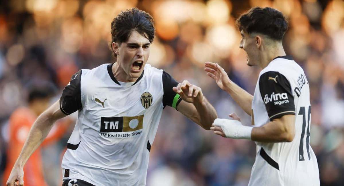 Javi Guerra y Diego López. /Valencia C.F