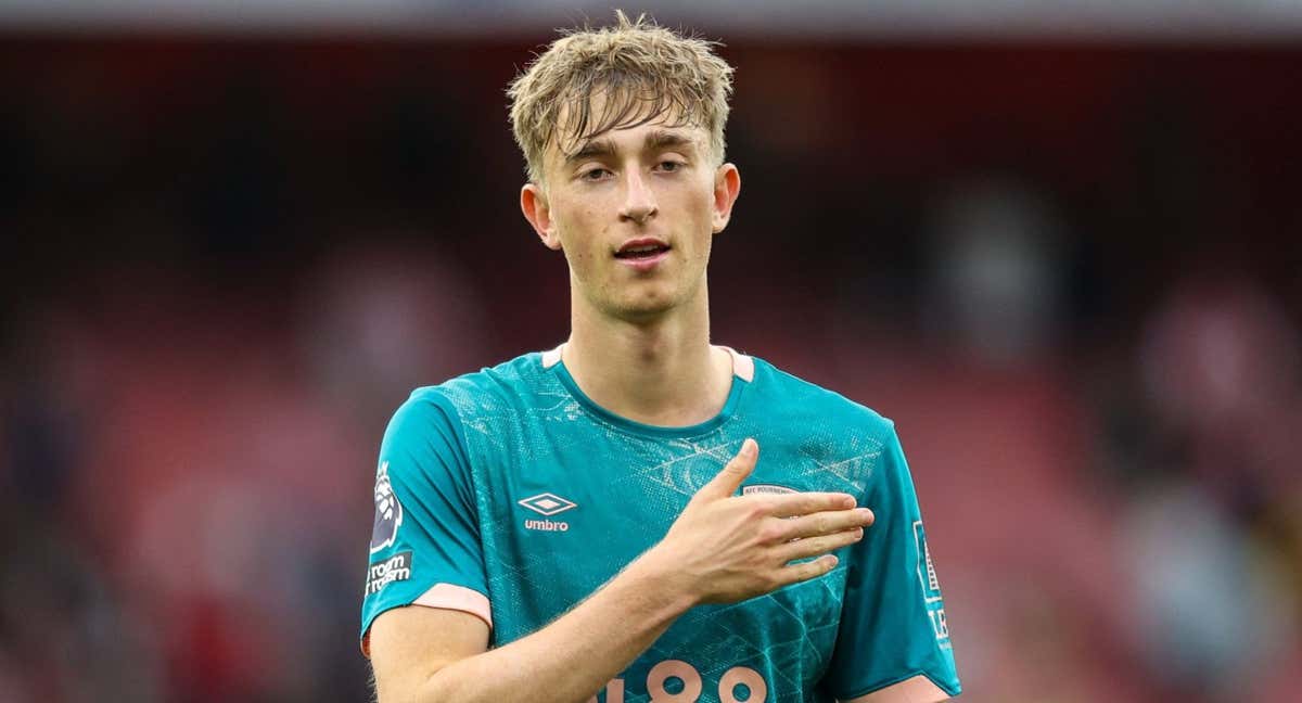 Dean Huijsen, con el Bournemouth./@deanhuijsen