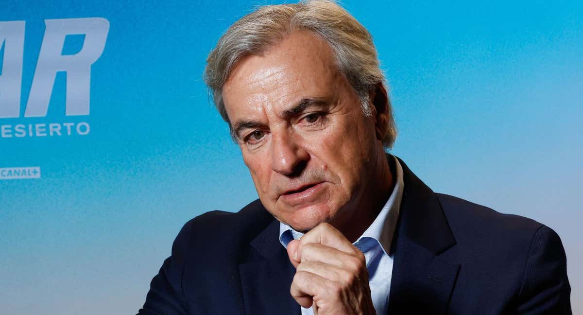 Carlos Sainz en la presentación del documental 'Dakar: carrera contra el desierto'./Efe