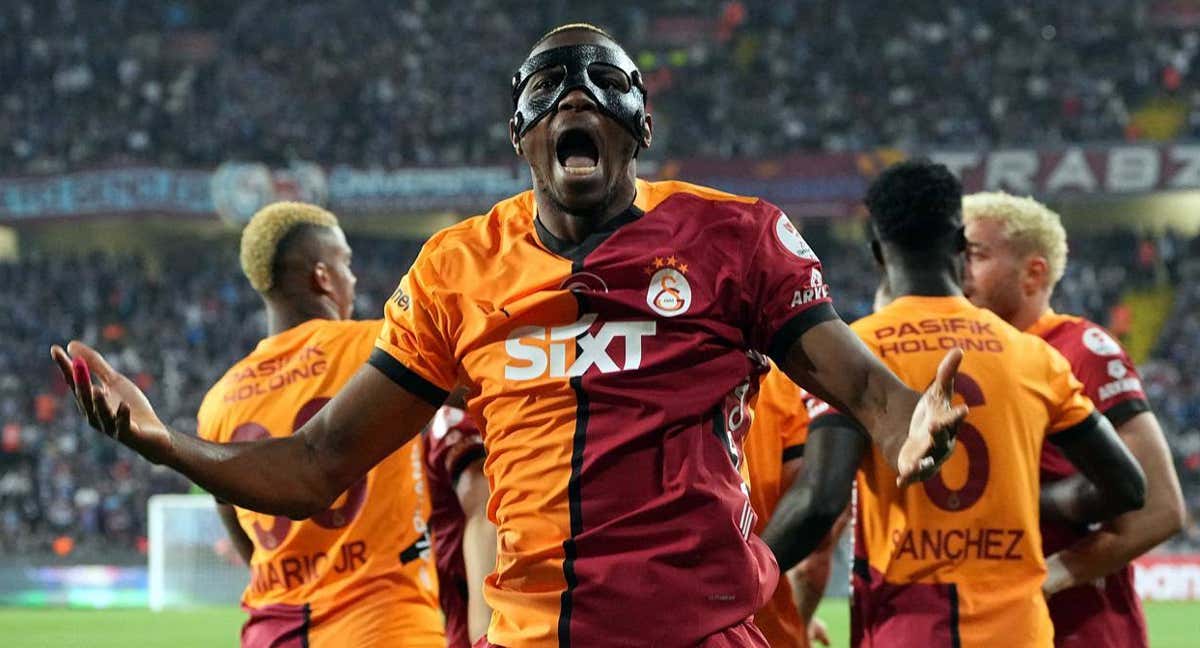 Osimhen marcó un doblete para el Galatasaray./@Galatasaray