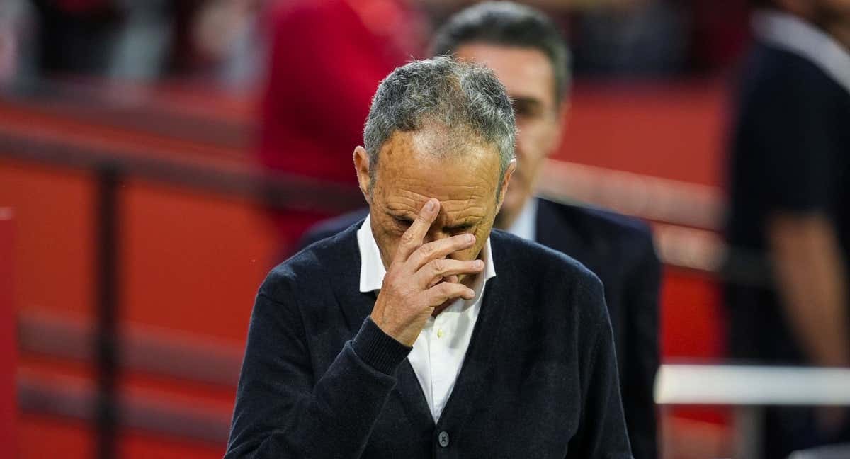 Joaquín Caparrós durante el Sevilla-Las Palmas./EP