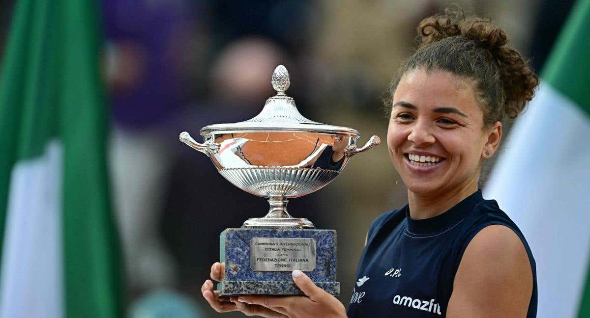 Paolini celebra el WTA 1000 de Roma./Tiziana FABI / AFP