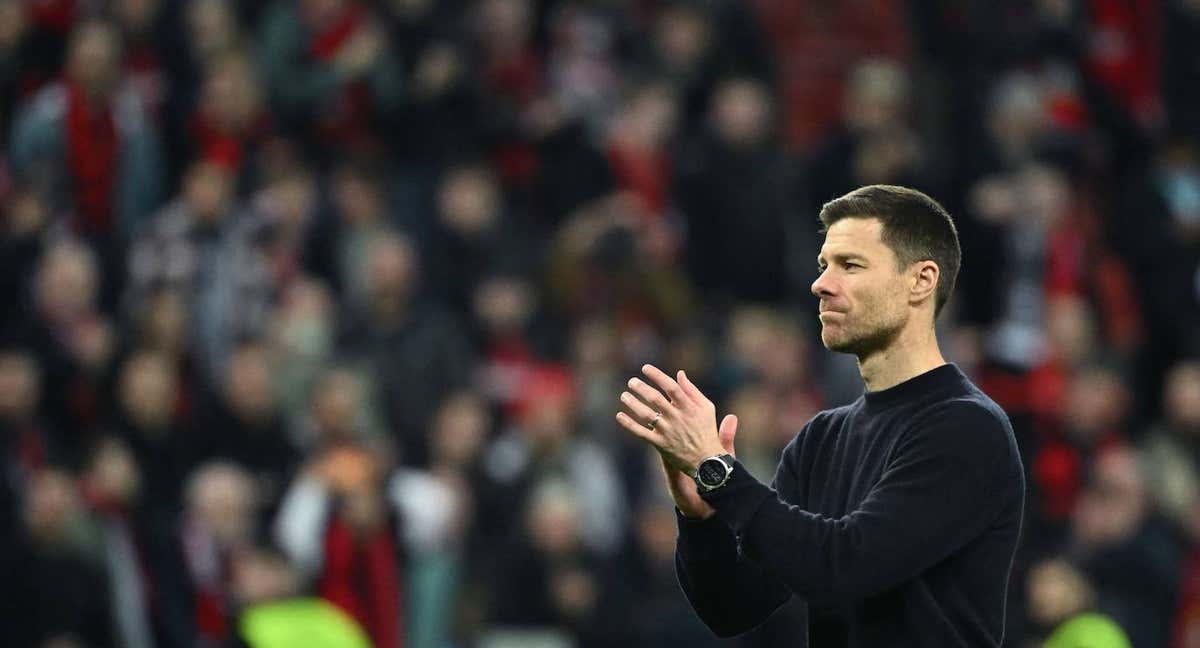 Xabi Alonso, en un partido con el Leverkusen./EFE