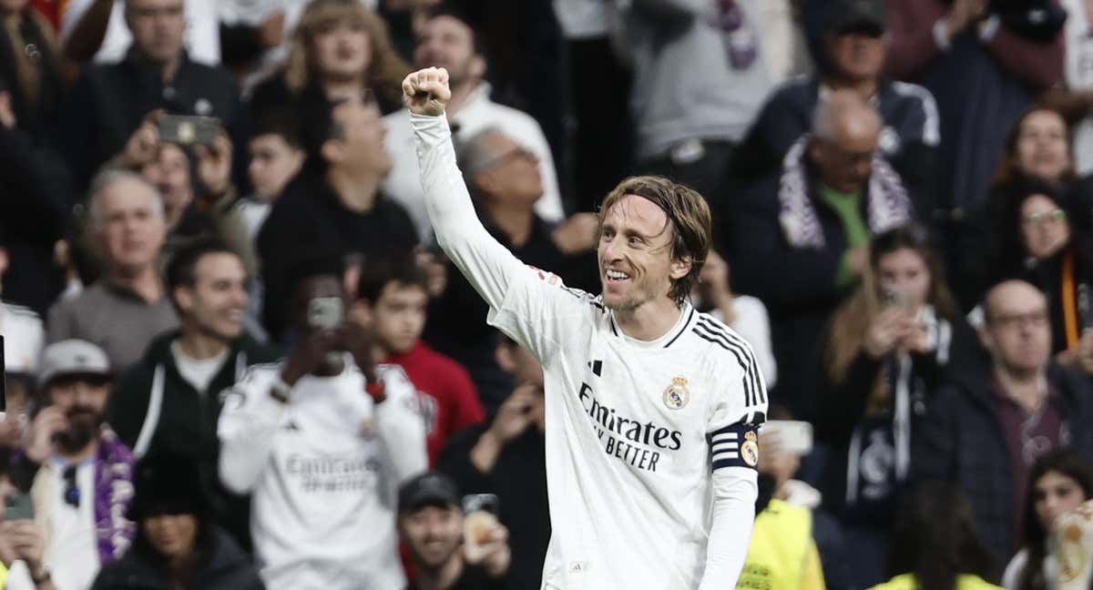 Luka Modric, en su último partido en el Bernabéu./AFP