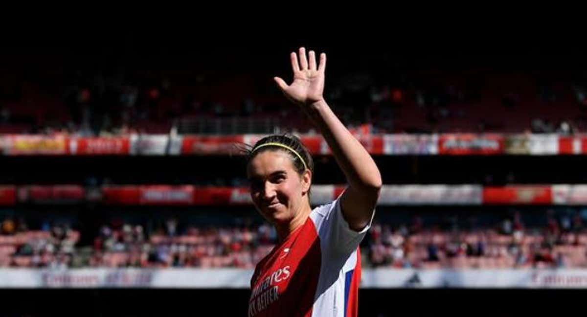 Mariona Caldentey durante un partido con el Arsenal. /Arsenal