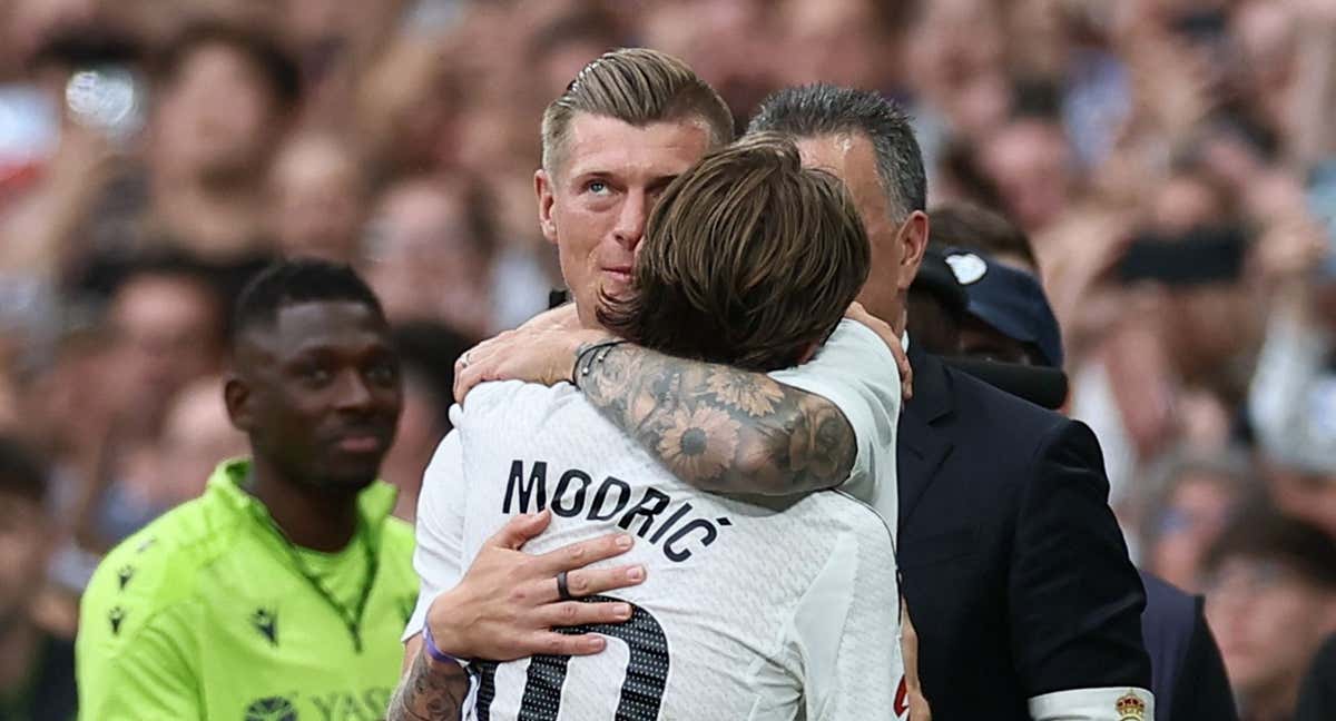 Luka Modric, en la aparición sorpresa de Kroos./REUTERS