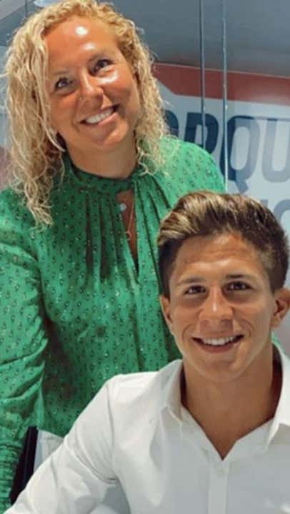 Natalia Simeone, con su sobrino Giuliano Simeone. @Nataliasimeone